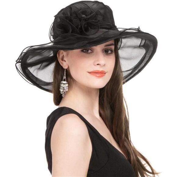 Women\'s Organza Church Fascinator Bridal Tea Party Wedding Hat main image 4